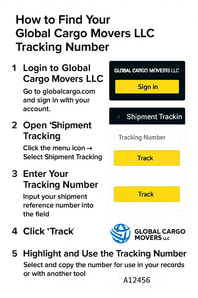 How to Find Your Global Cargo Movers LLC Tracking