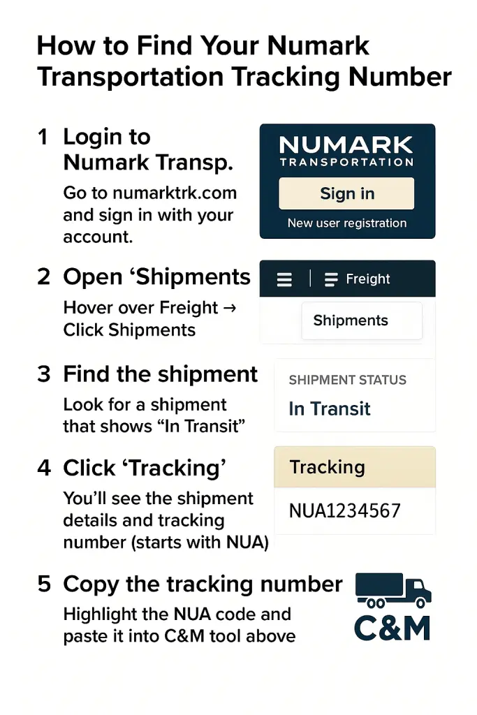 How to Find Your Numark Transportation Tracking